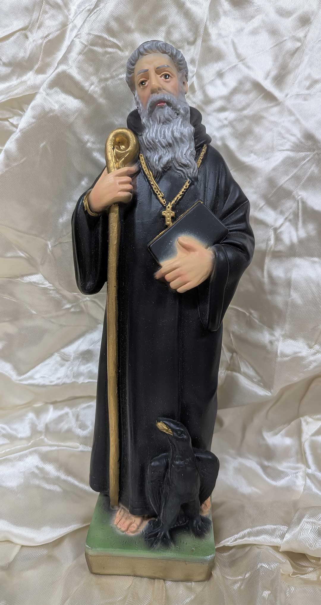 St. Benedict Plaster Statue 12"