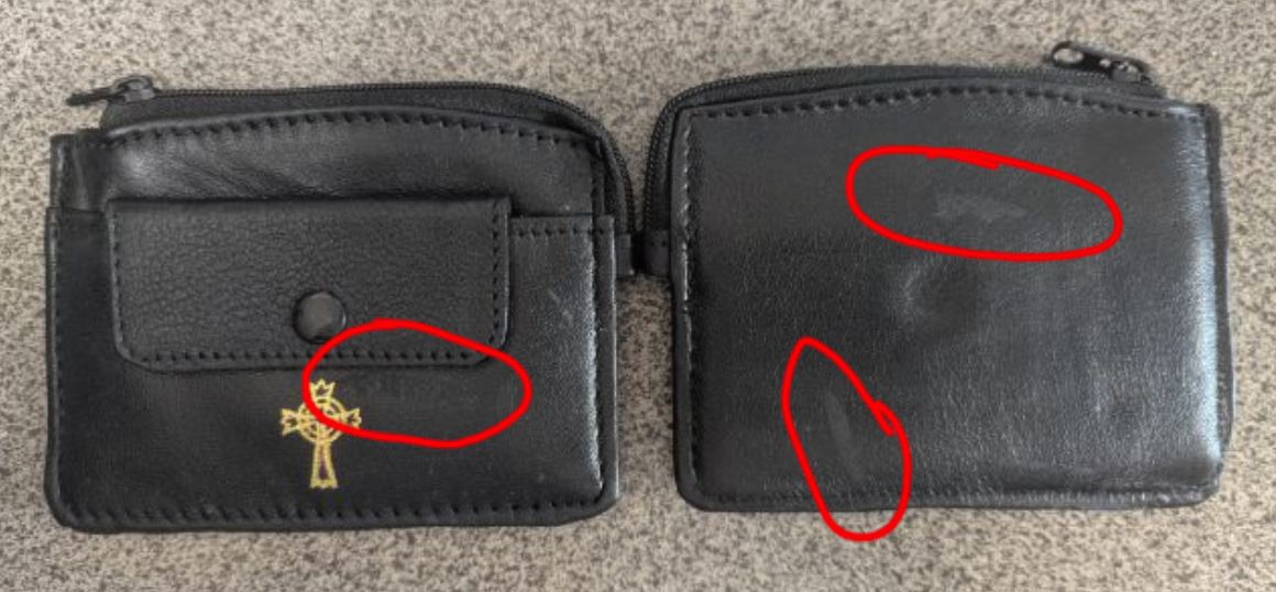 Sheepskin Leather Rosary Case - Slightly Defective