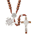 Brown Saint Bendict Paracord Rosary