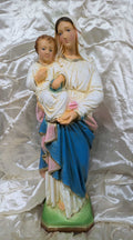 Vintage Blessed Virgin and Child Statue - 16"