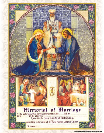 Memorial of Marriage Certificate - Print Only