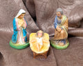 Vintage Nativity Crib Set 4"
