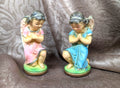 Vintage Adoring Angels Pair Statues 5"