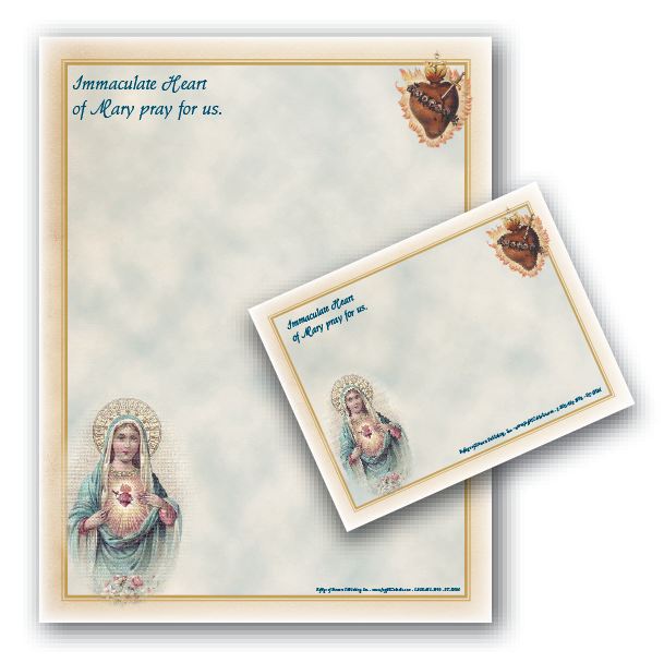 Immaculate Heart of Mary Stationery Set